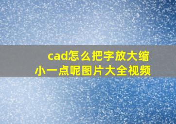 cad怎么把字放大缩小一点呢图片大全视频