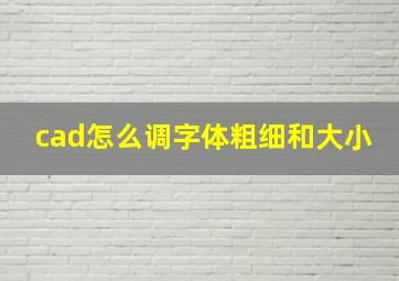 cad怎么调字体粗细和大小