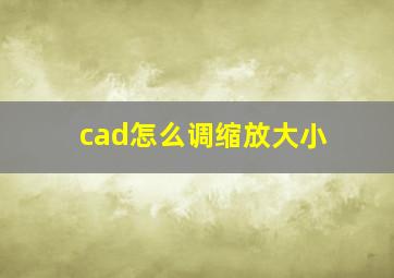 cad怎么调缩放大小