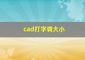 cad打字调大小