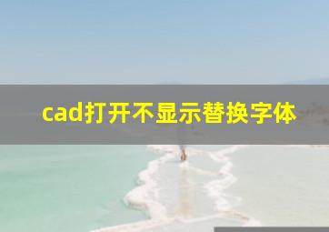 cad打开不显示替换字体