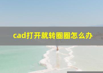 cad打开就转圈圈怎么办