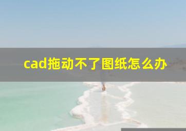 cad拖动不了图纸怎么办