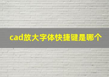 cad放大字体快捷键是哪个