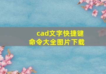 cad文字快捷键命令大全图片下载