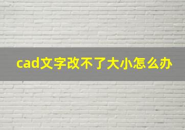 cad文字改不了大小怎么办