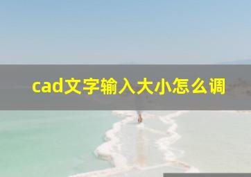 cad文字输入大小怎么调