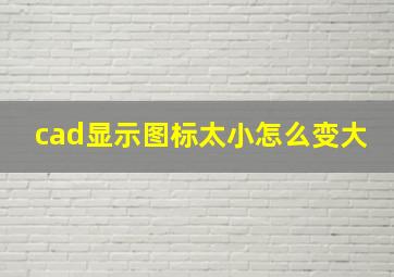 cad显示图标太小怎么变大