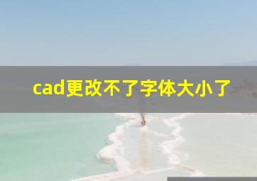 cad更改不了字体大小了