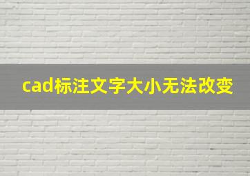 cad标注文字大小无法改变