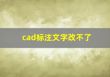 cad标注文字改不了