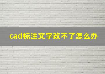 cad标注文字改不了怎么办