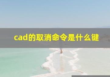 cad的取消命令是什么键