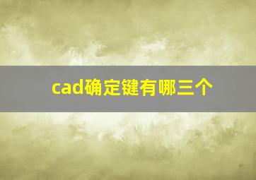 cad确定键有哪三个