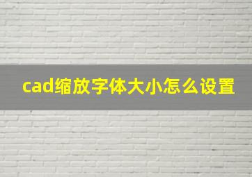 cad缩放字体大小怎么设置