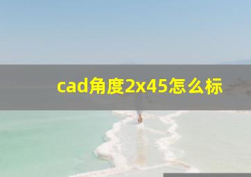 cad角度2x45怎么标