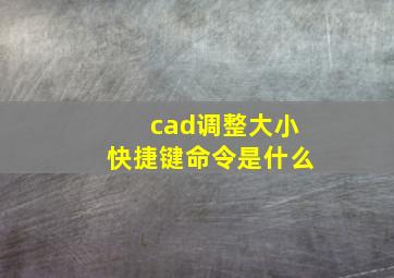 cad调整大小快捷键命令是什么