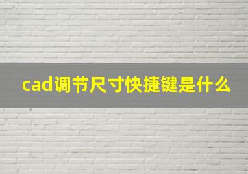 cad调节尺寸快捷键是什么