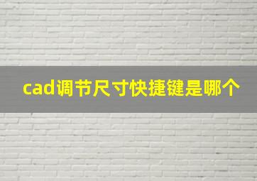 cad调节尺寸快捷键是哪个