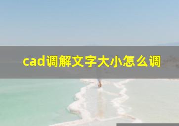 cad调解文字大小怎么调