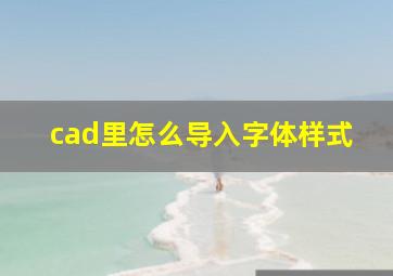 cad里怎么导入字体样式