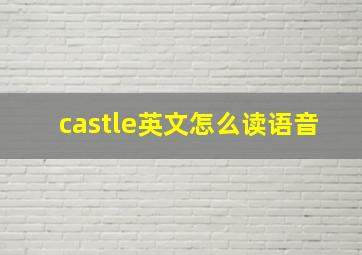 castle英文怎么读语音