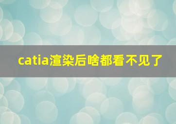 catia渲染后啥都看不见了