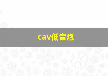 cav低音炮