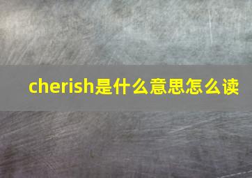 cherish是什么意思怎么读