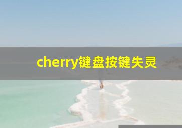 cherry键盘按键失灵