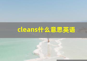 cleans什么意思英语