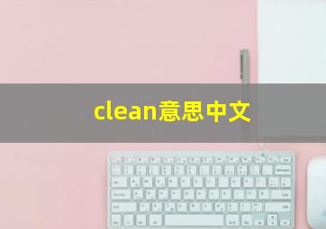 clean意思中文