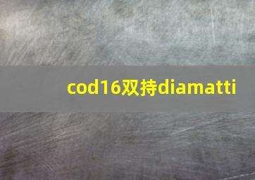 cod16双持diamatti