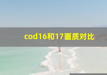 cod16和17画质对比