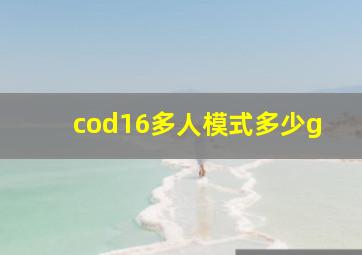 cod16多人模式多少g