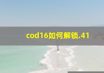 cod16如何解锁.41