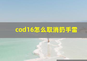 cod16怎么取消扔手雷