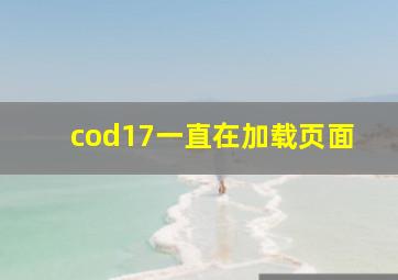 cod17一直在加载页面