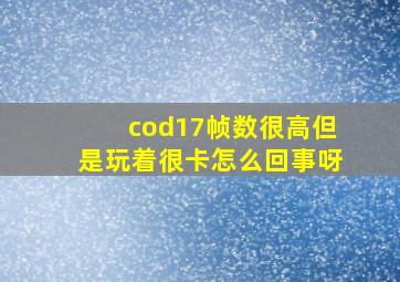 cod17帧数很高但是玩着很卡怎么回事呀