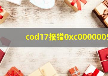 cod17报错0xc0000005