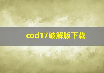 cod17破解版下载