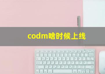 codm啥时候上线