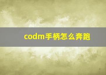 codm手柄怎么奔跑