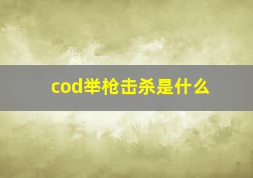 cod举枪击杀是什么