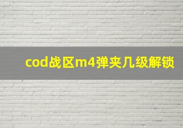 cod战区m4弹夹几级解锁