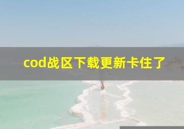 cod战区下载更新卡住了