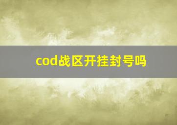 cod战区开挂封号吗