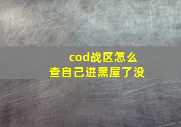 cod战区怎么查自己进黑屋了没