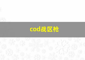 cod战区枪