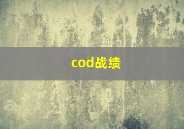 cod战绩